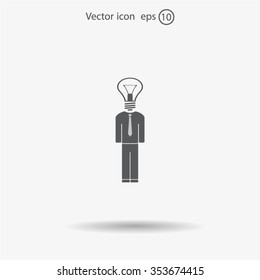 Pictograph of bulb concept