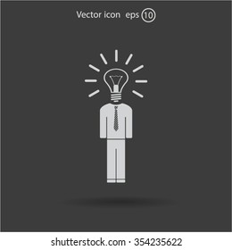 Pictograph of bulb concept