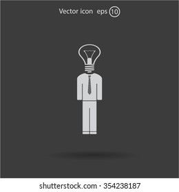 Pictograph of bulb concept
