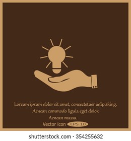Pictograph of bulb concept