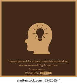 Pictograph of bulb concept