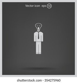Pictograph of bulb concept