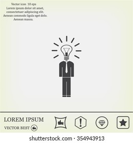 Pictograph of bulb concept