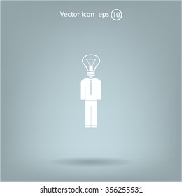 Pictograph of bulb concept