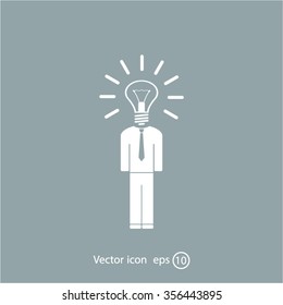 Pictograph of bulb concept