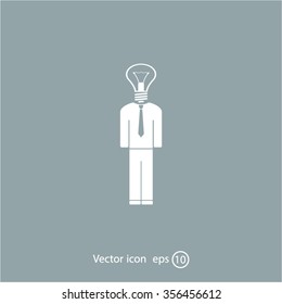 Pictograph of bulb concept