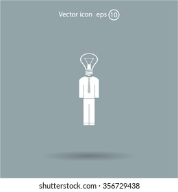 Pictograph of bulb concept