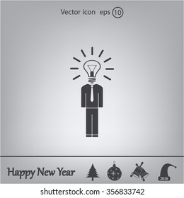 Pictograph of bulb concept