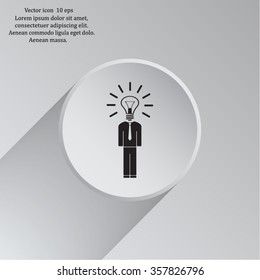 Pictograph of bulb concept