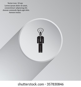Pictograph of bulb concept