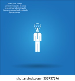 Pictograph of bulb concept