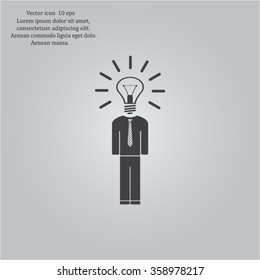Pictograph of bulb concept