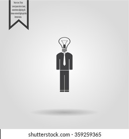 Pictograph of bulb concept