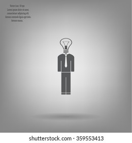 Pictograph of bulb concept