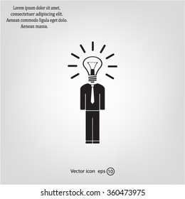 Pictograph of bulb concept
