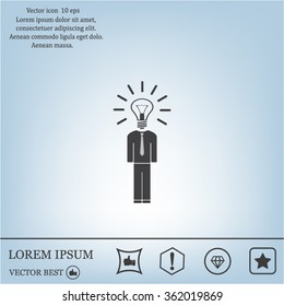 Pictograph of bulb concept