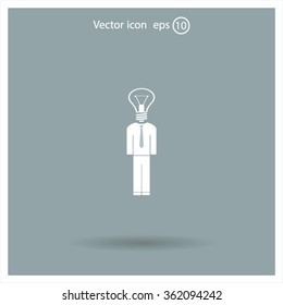 Pictograph of bulb concept