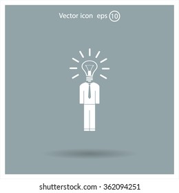 Pictograph of bulb concept