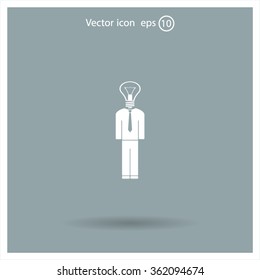 Pictograph of bulb concept