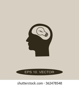 Pictograph of bulb concept