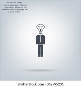 Pictograph of bulb concept