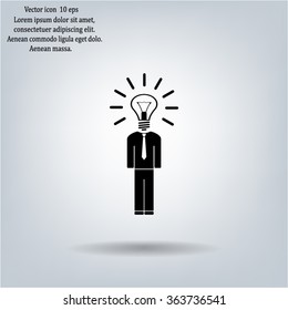 Pictograph of bulb concept