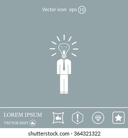 Pictograph of bulb concept