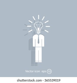 Pictograph of bulb concept