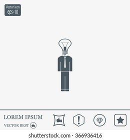 Pictograph of bulb concept