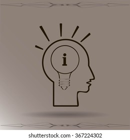 Pictograph of bulb concept