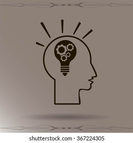 Pictograph of bulb concept