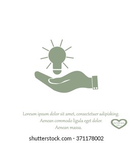 Pictograph of bulb concept