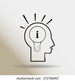 Pictograph of bulb concept