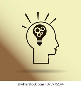Pictograph of bulb concept