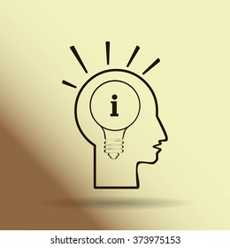 Pictograph of bulb concept
