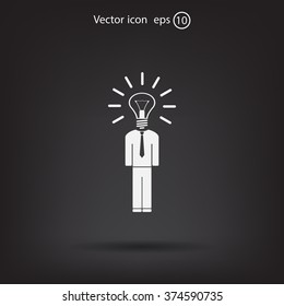 Pictograph of bulb concept