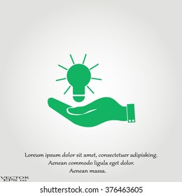 Pictograph of bulb concept