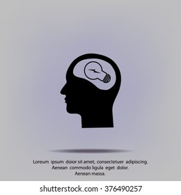 Pictograph of bulb concept