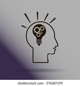 Pictograph of bulb concept