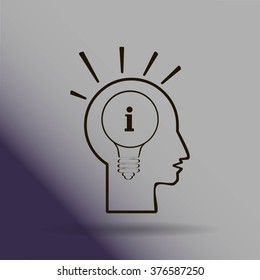 Pictograph of bulb concept