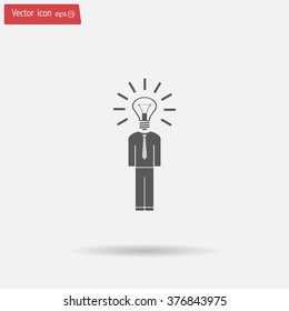 Pictograph of bulb concept