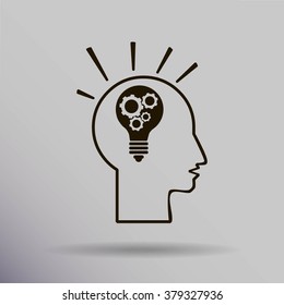 Pictograph of bulb concept