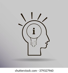 Pictograph of bulb concept