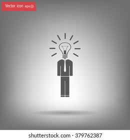 Pictograph of bulb concept