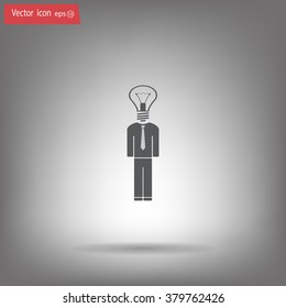Pictograph of bulb concept