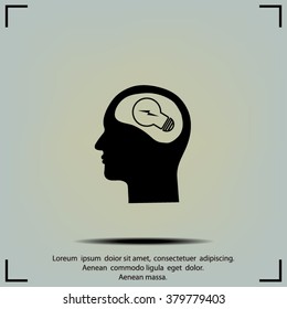 Pictograph of bulb concept