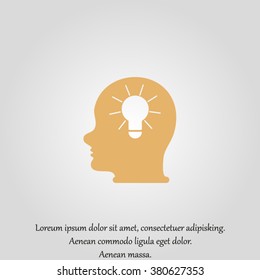 Pictograph of bulb concept
