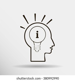 Pictograph of bulb concept
