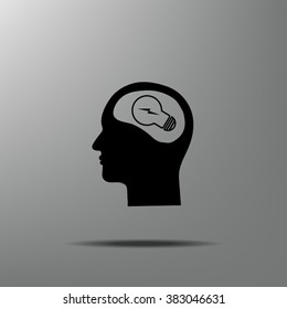 Pictograph of bulb concept
