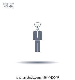 Pictograph of bulb concept